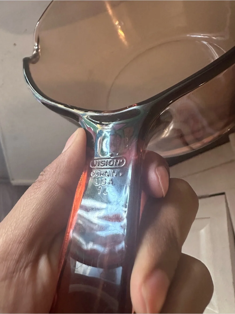 Pyrex Amber Glass Saucepan with Lid